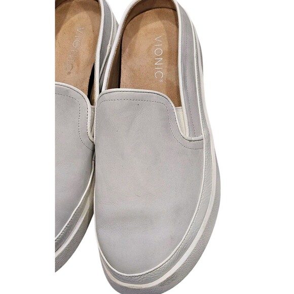 Vionic Effortless Mule Clogs Womens 8.5 White Nubuck Slip On Orthotic Sneakers - Picture 10 of 16